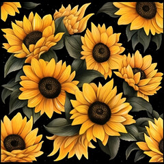 yellow sunflower background