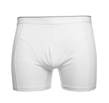 New comfortable menʼs underwear isolated on white