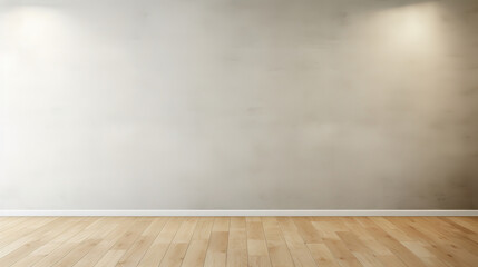 Empty room with wooden flooring and white walls - obrazy, fototapety, plakaty