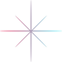 purple star shape brutalist abstract geometric style