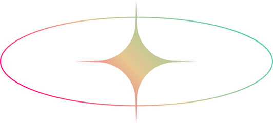 rainbow star shape brutalist abstract geometric style