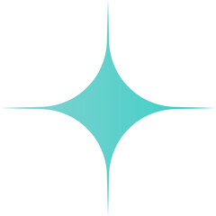 blue star shape brutalist abstract geometric style