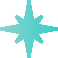 blue star shape brutalist abstract geometric style