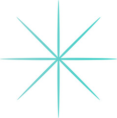 blue star shape brutalist abstract geometric style