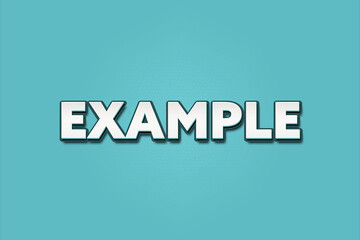 Example. A Illustration with white text isolated on light green background.