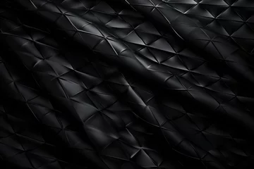 Foto op Plexiglas background silk black patterned shape amond quilted pattern texture luxury upholstery gold quilt vip decorative cushion wallpaper interior leather illustration abstract © akkash jpg