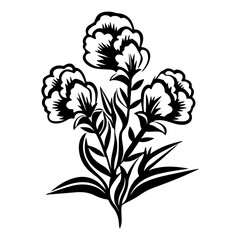 snapdragon flower botanical illustration, Meadow plant vector illustration, Generative AI.