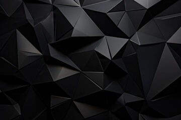 background rendering 3D surface polygonal Black technology geometric threedimensional digital abstract graphic polygon pattern empty blank copy space construction triangle concept