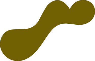 Ink blot shape vector illustration. Simple blotch silhouette design element