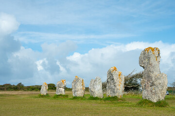 Les alignements de menhirs de Lagatjar à Camaret sur mer en Bretagne - France