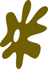 Ink blot shape vector illustration. Simple blotch silhouette design element