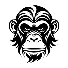 monkey Mascot Head Illustration, monkey logos or icons, Generative AI.