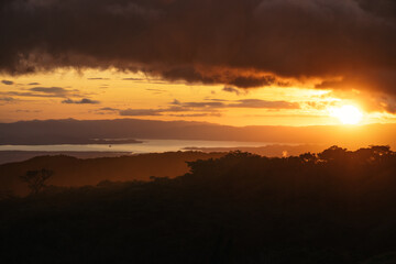sunset in nature in Costa Rica