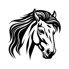 Fototapeta na wymiar horse Mascot Head Illustration, horse logos or icons, Generative AI.