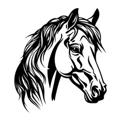 horse Mascot Head Illustration, horse logos or icons, Generative AI.