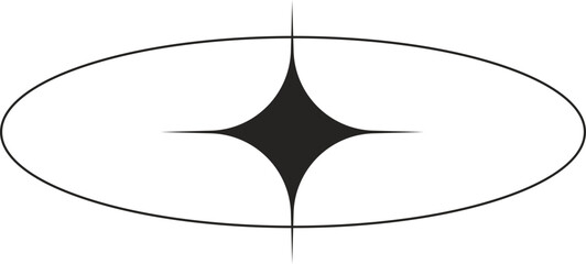 black star shape brutalist abstract geometric style