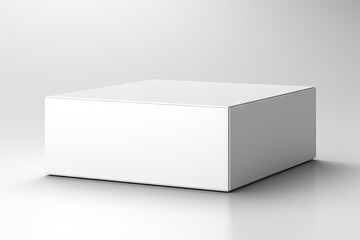 angle far side top box blank rectangle horizontal White threedimensional isolated package cardboard pack mock up branding - obrazy, fototapety, plakaty