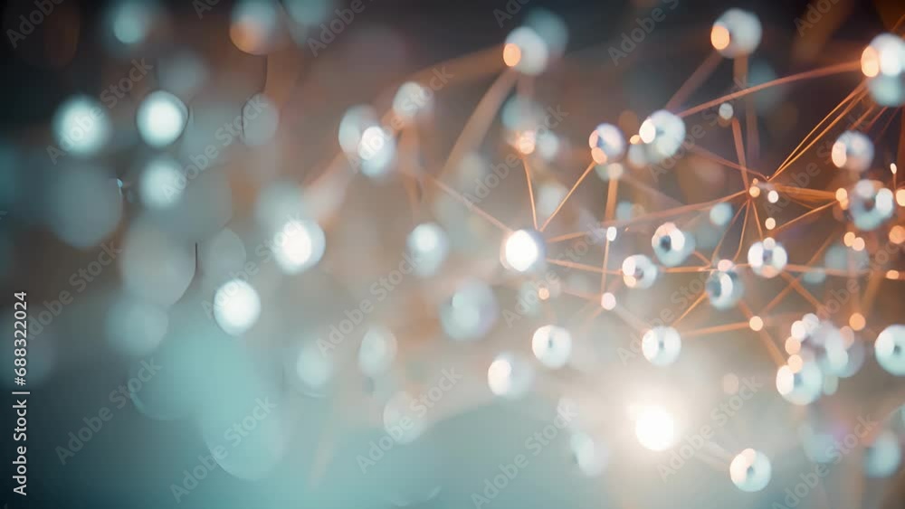 Poster closeup of an intricate and constantly evolving electron cloud, demonstrating the delicate balance o