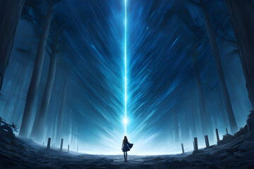 silhouette of a person, Genarative AI