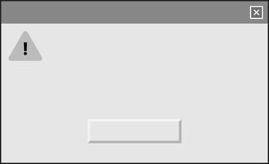 user interface warning message, pc dialog box