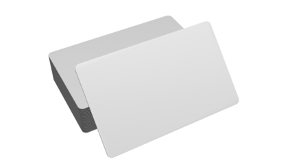 3D rendered Business card mock up with front and back. Empty mockup for Presentation on isolated Light Grey background