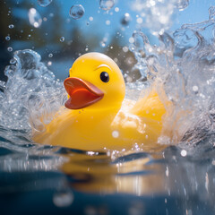 rubber duck in the water