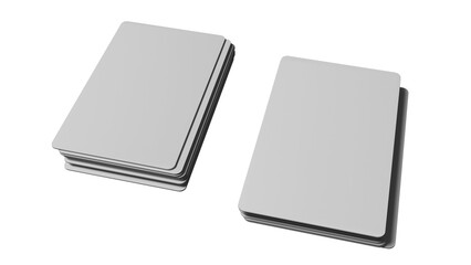 3D rendered Business card mock up with front and back. Empty mockup for Presentation on isolated Light Grey background