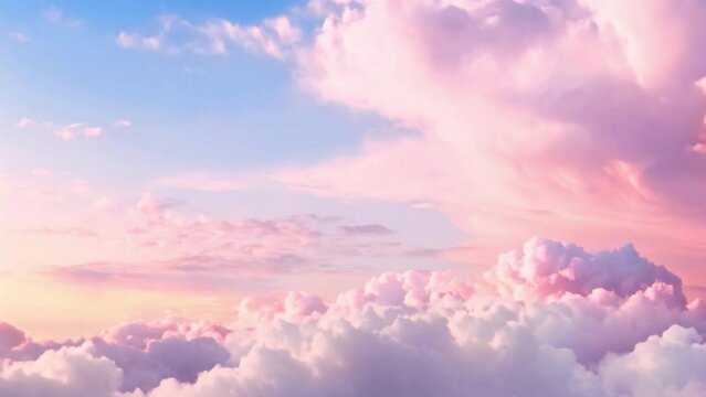 beautiful pink cloud footage