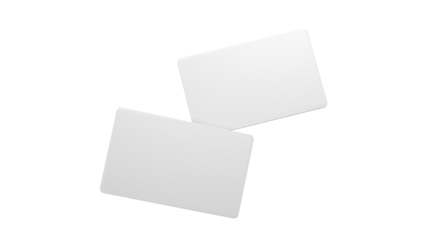 3D rendered Business card mock up with front and back. Empty mockup for Presentation on isolated Light Grey background