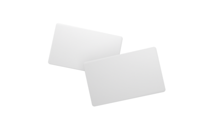 3D rendered Business card mock up with front and back. Empty mockup for Presentation on isolated Light Grey background