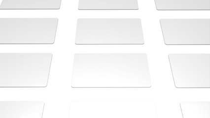 3D rendered Business card mock up with front and back. Empty mockup for Presentation on isolated Light Grey background