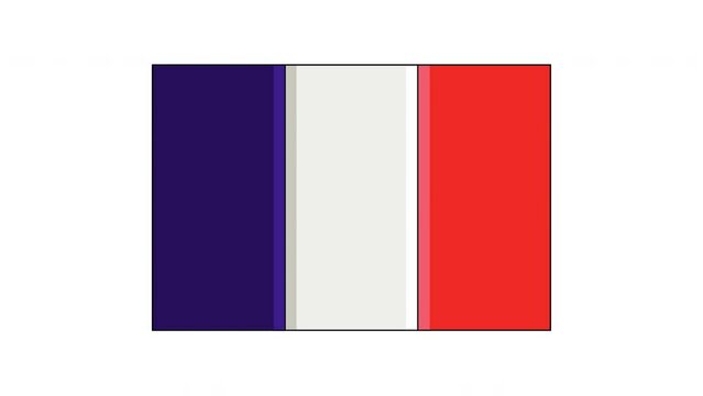 Animation forms the French flag icon