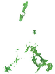 長崎　地図　水彩　緑　アイコン
