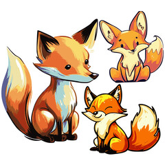 Obraz premium Fox picture, It's an animal illustration used in common applications 
