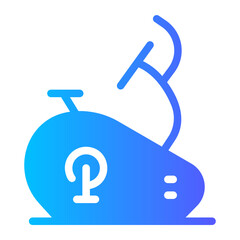 exercise bike Gradient icon