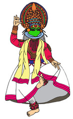 traditional kathakali dancer