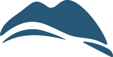 Snowdrift shape vector illustration. Abstract snowdrift silhouette and snow landscape design elements