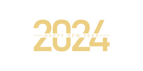 Fototapeta na wymiar 2024 Happy New Year text design