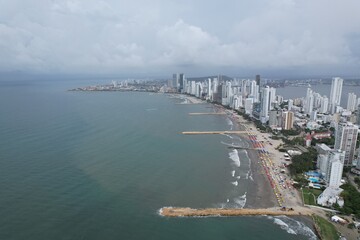 Naklejka premium Aerial views from over Cartagena, Colombia