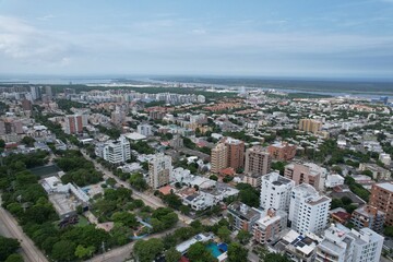 Fototapeta premium Aerial views from over Barranquilla, Colombia
