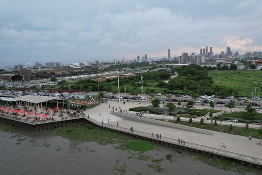 Aerial views from over Barranquilla, Colombia
