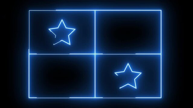 Panama country flag icon with a glowing neon saber effect