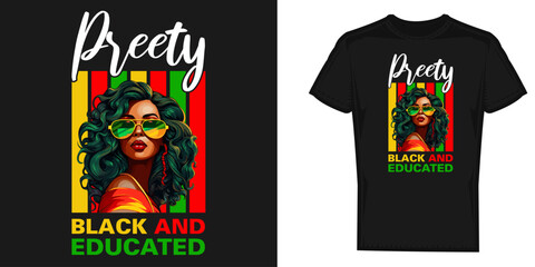 Black History Month African American t-shirt design vector