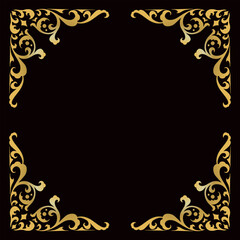 luxury golden vintage victorian frame template