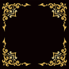 luxury golden vintage victorian frame template