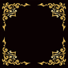 luxury golden vintage victorian frame template