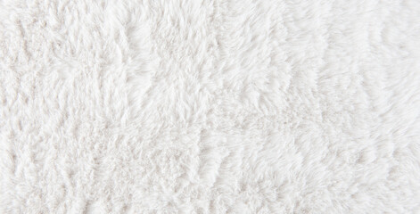 white plush fabric texture background , background pattern of soft warm material