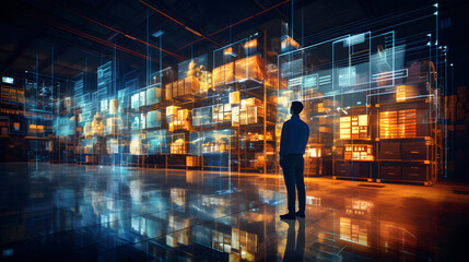 Analyzing goods through digitalization and visualization of industry 4,0 processes in a futuristic technology retail warehouse,