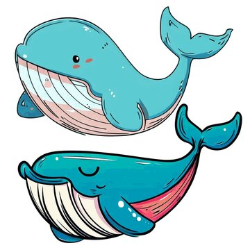 Whale picture, It's an animal illustration used in common applications 