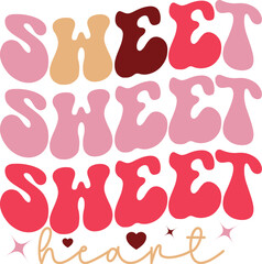 Retro Valentine's Day SVG design cut files